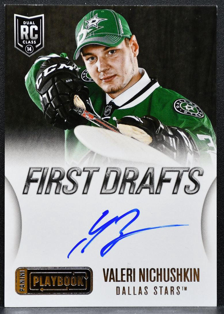 2013-14 Panini Playbook First Drafts Signatures Valeri Nichushkin Auto 0163