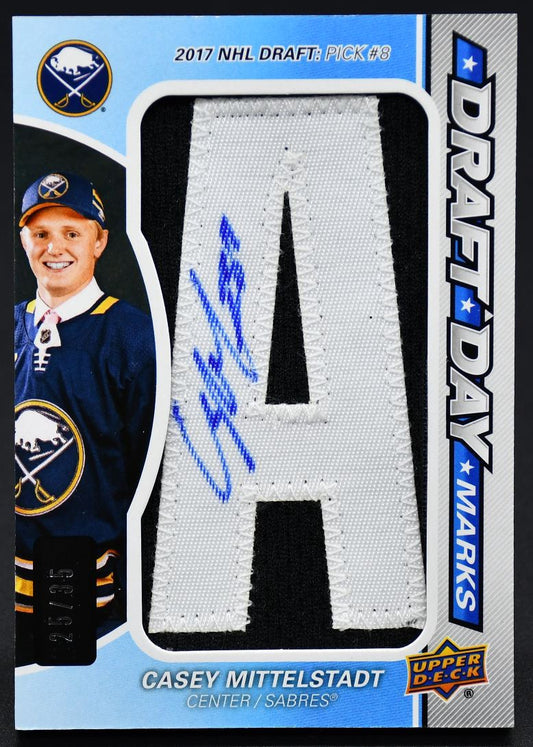 2018-19 SP Game Used Draft Day Marks Mittelstadt DDM-CM RC Auto 25/35 Jersey
