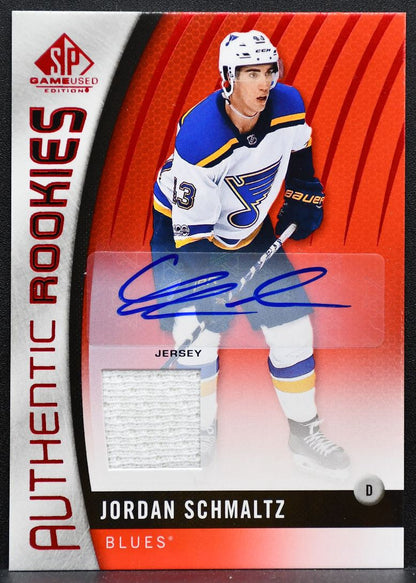 2017-18 SP Game Used Rookie Jersey Auto Red Jordan Schmaltz RC Auto Jersey 1186