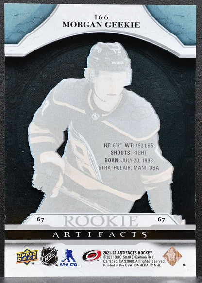 2021-22 UD Artifacts 2020-21 Update - Clear Cut Rookies Morgan Geekie 6717