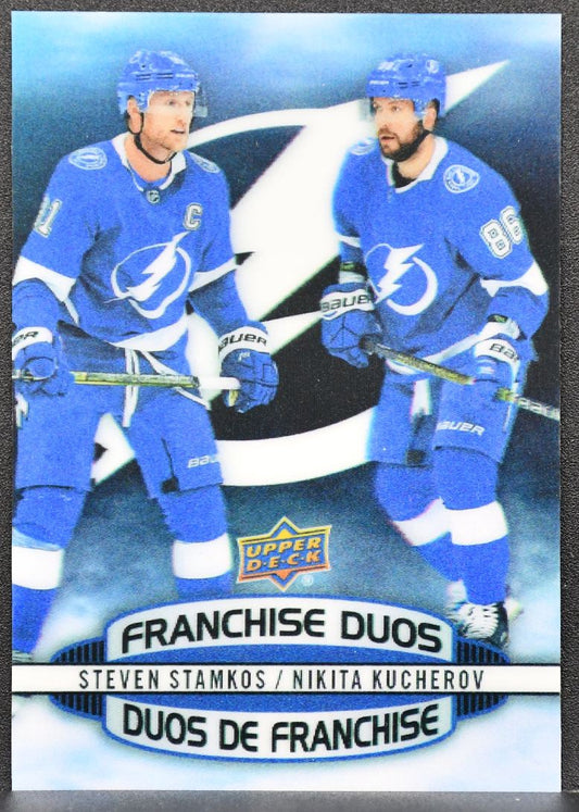 19-20 UD Tim Hortons Franchise Duos 3D Stamkos/Kucherov D-9 Lightning 5012