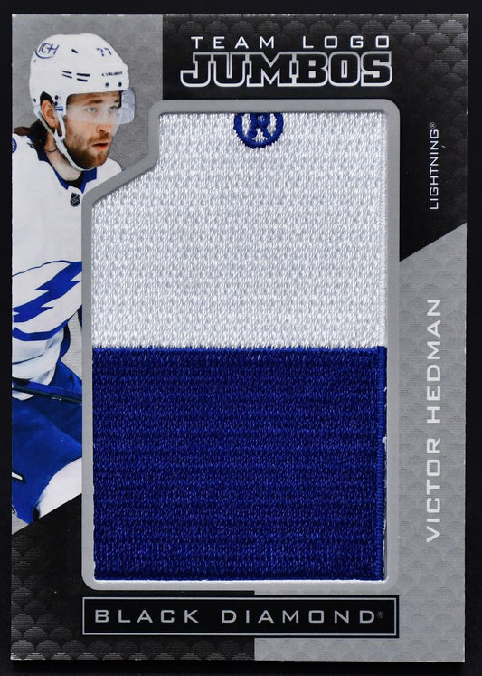 2021-22 UD Black Diamond Team Logo Jumbos Victor Hedman TLTB-VH Patch