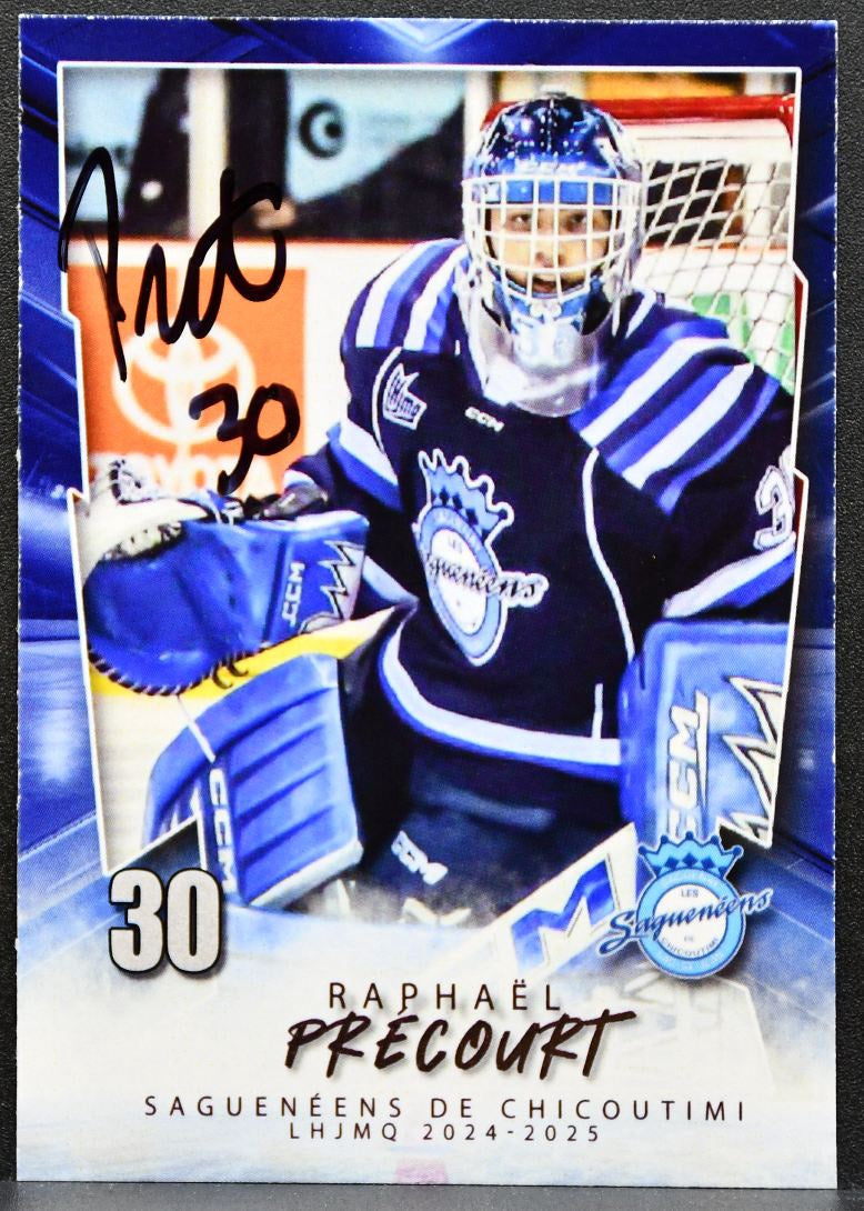 2024-25 Extreme Sagueneens de Chicoutimi Auto Raphael Precourt 30 Auto 5640