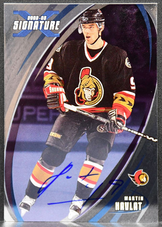 2003-04 In The Game Signature Martin Havlat 067 Ottawa Senators Auto