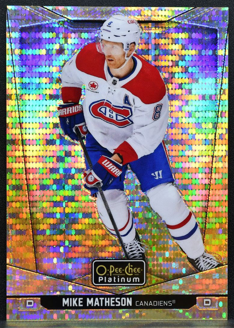 2024-25 O-Pee-Chee Platinum Seismic Gold Mike Matheson 173 Canadiens 24/50 9492