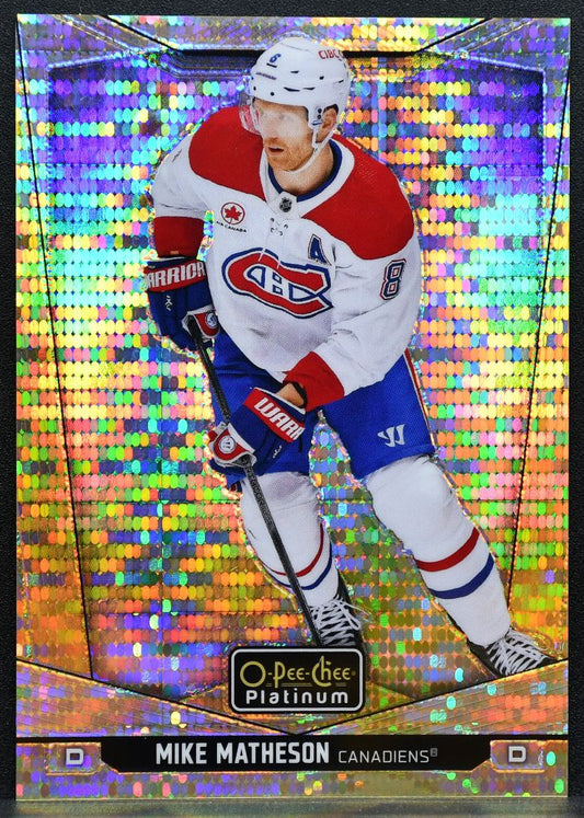 2024-25 O-Pee-Chee Platinum Seismic Gold Mike Matheson 173 Canadiens 24/50 9492
