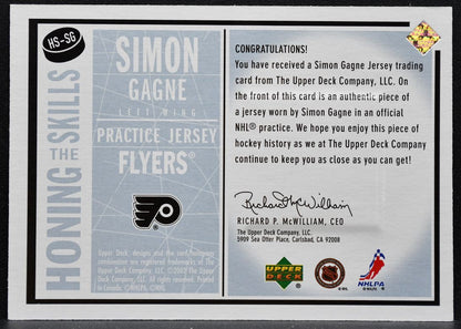 2002-03 Upper Deck Vintage Honing the Skills Simon Gagne Flyers Jersey 5659