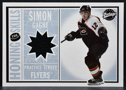 2002-03 Upper Deck Vintage Honing the Skills Simon Gagne Flyers Jersey 5659