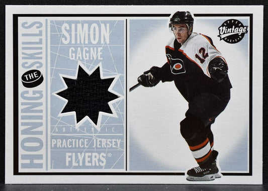 2002-03 Upper Deck Vintage Honing the Skills Simon Gagne Flyers Jersey 5659