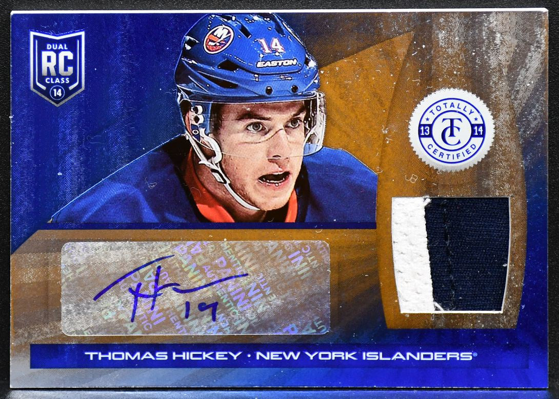 2013-14 Panini Totally Certifiedgraph Hickey Islanders RC Auto 21/25 Patch 6498