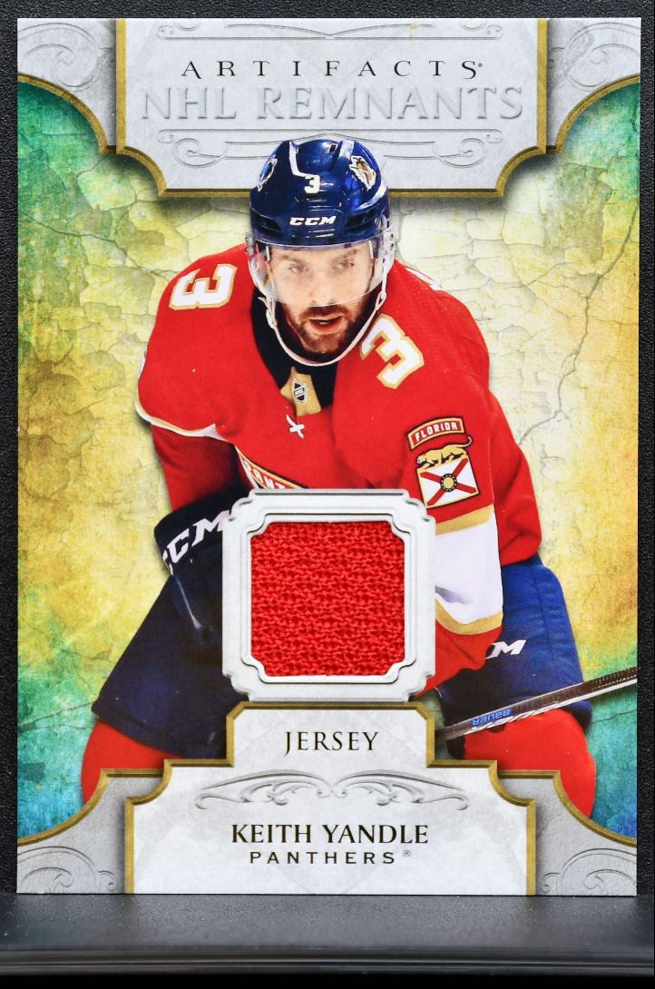 2020-21 UD Artifacts NHL Remnants Keith Yandle Panthers Jersey 0964