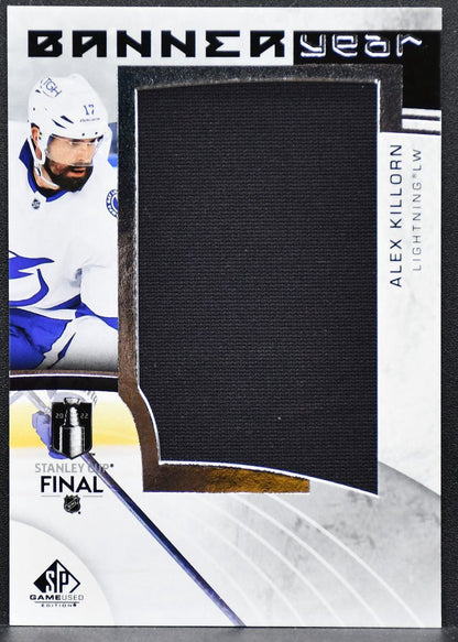 22-23 SP Game Used NHL Stanley Cup Final Banner Year Relics Killorn Lightning 7444