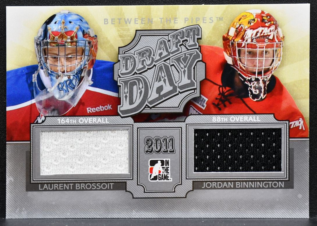 2012-13 ITG Between Pipes Draft Days Silver Brossoit/Binnington Jersey 5628