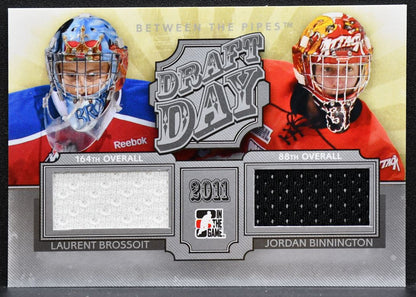 2012-13 ITG Between Pipes Draft Days Silver Brossoit/Binnington Jersey 5628