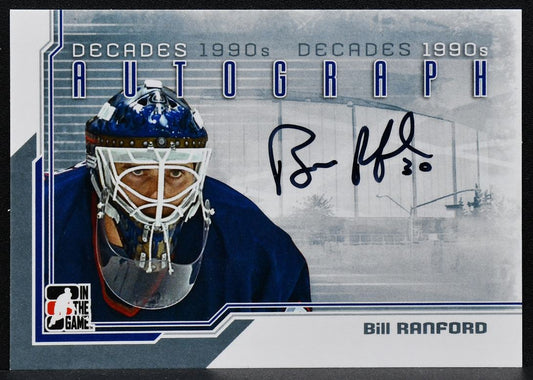 2011-12 In The Game Decades 1990s Autographs Bill Ranford A-BR Auto 9910