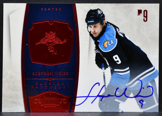 2010-11 Panini Dominion Ruby Signatures Stephen Weiss Panthers Auto 35/50 0323
