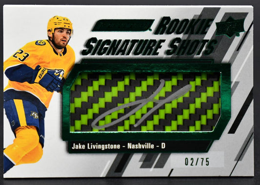 2023-24 UD Engrained Livingstone RSS-LI Predators RC Auto 02/75 Stick