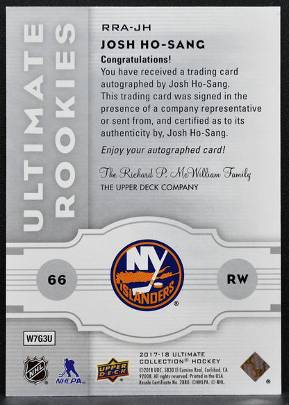 2017-18 UD Ultimate Collection 2007-08 Retro Rookie Auto Ho-Sang RC Auto 2879