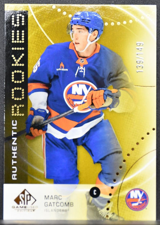 2025-26 SP Game Used Authentic Rookies Gold Marc Gatcomb AR-MG RC 139/149 7183