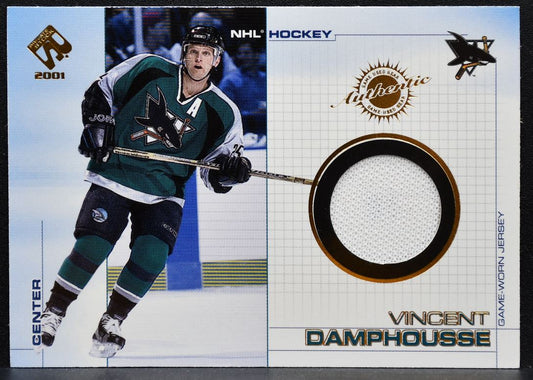 2001-02 Pacific Private Stock Jersey Vincent Damphousse 91 Sharks Jersey 8506