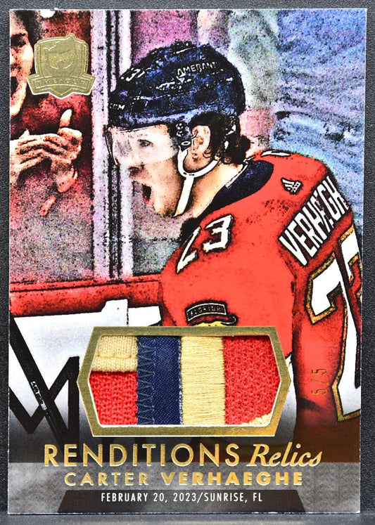 2022-23 UD The Cup Renditions Relics Carter Verhaeghe Panthers Patch 6272