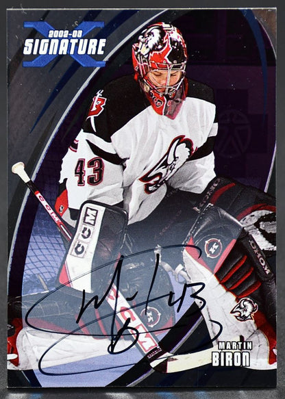 2002-03 In The Game Signature Martin Biron 80 Auto