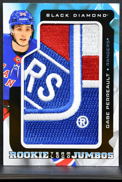 2025-26 UD Black Diamond Rookie Team Logo Jumbos Gabe Perreault RC Patch 0658