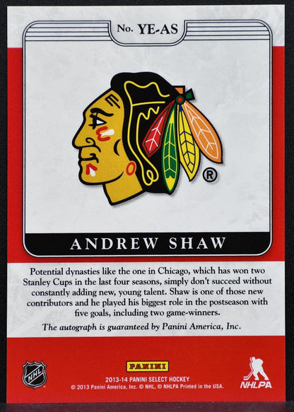 2013-14 Panini Select Youth Explosion Autographs Andrew Shaw Auto 9701