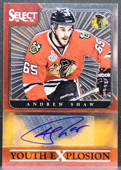 2013-14 Panini Select Youth Explosion Autographs Andrew Shaw Auto 9701
