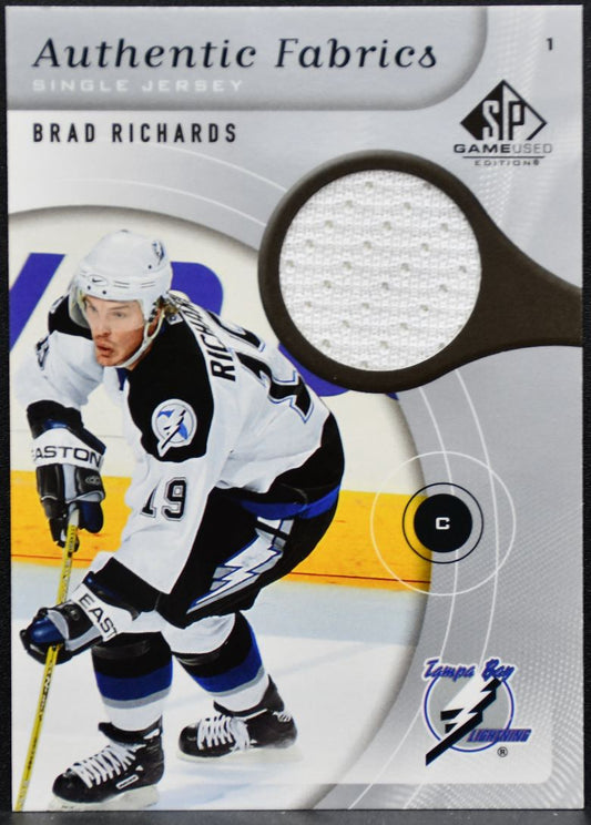2006-07 SP Game Used Authentic Fabrics Brad Richards AF-RI Lightning Jersey 0535