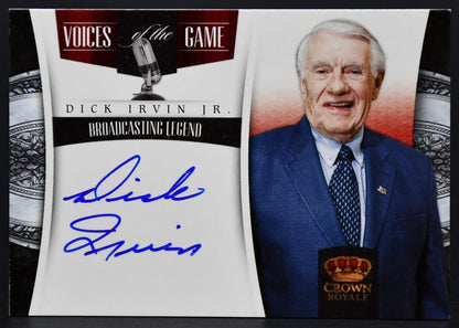 Carte autographiée Dick Irvin Jr. (2010-11 Panini Crown Royale Voices of the Game)