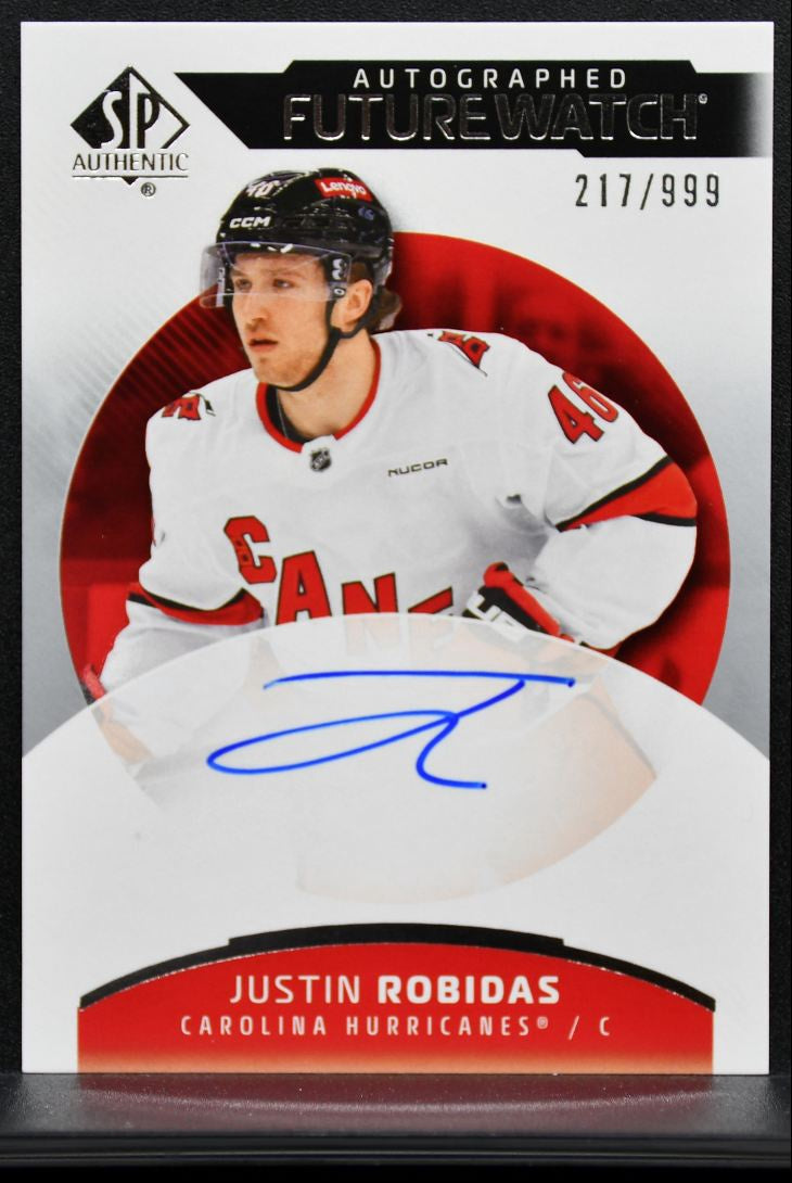 2025-26 SP Authentic Future Watch Auto Justin Robidas RC Auto 217/999 9720