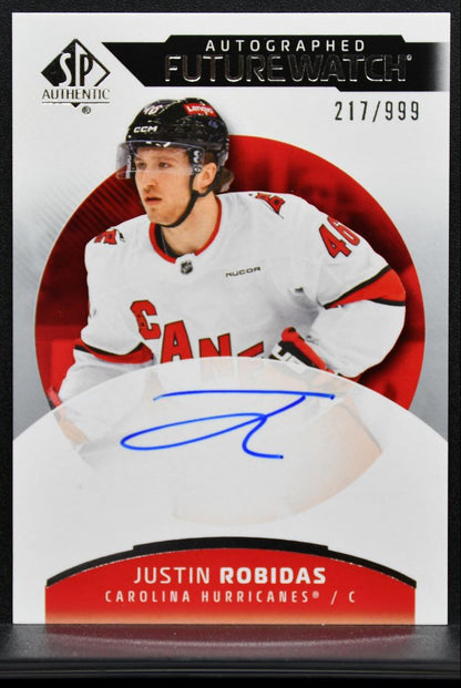 2025-26 SP Authentic Future Watch Auto Justin Robidas RC Auto 217/999 9720