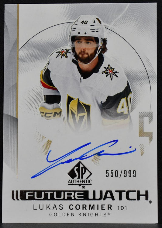 2024-25 SP Authentic Future Watch Autographed Lukas Cormier 118 RC Auto 550/999