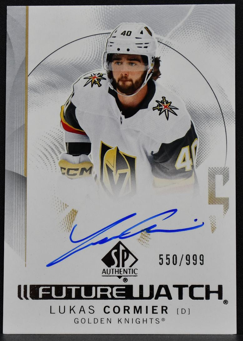 2024-25 SP Authentic Future Watch Autographed Lukas Cormier 118 RC Auto 550/999