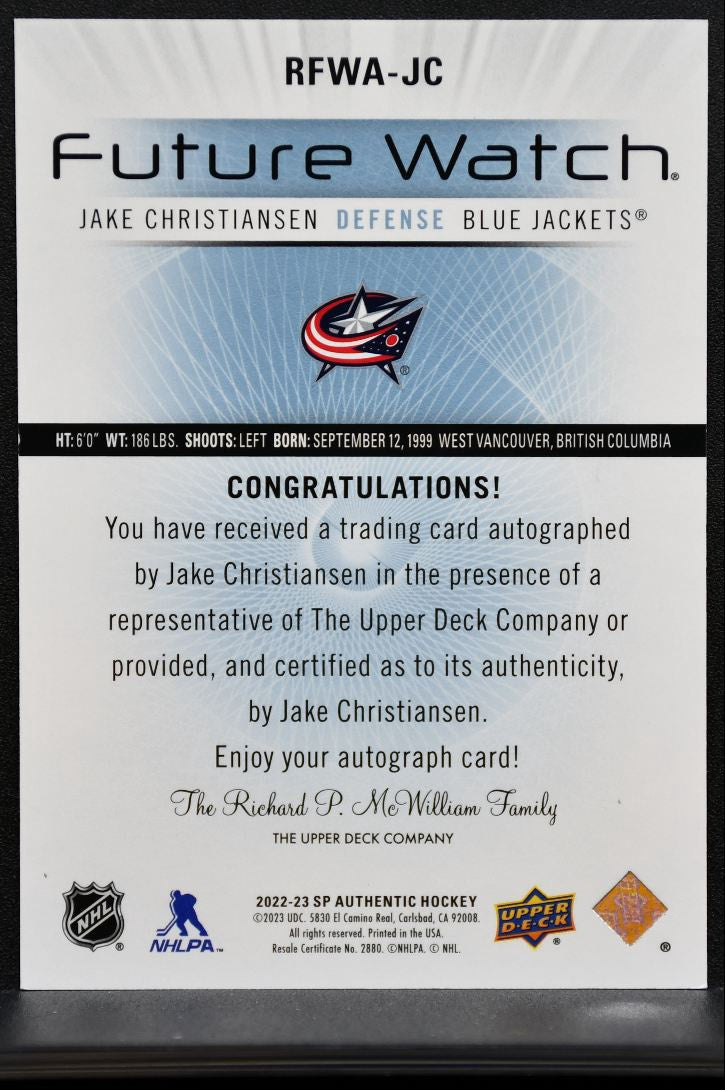 2022-23 SP Authentic 12-13 Retro FW Auto Christiansen RC Auto 253/699 2768