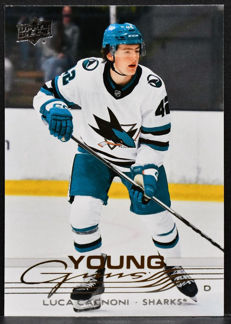 2025-26 Upper Deck Series 1 Young Guns Luca Cagnoni 213 San Jose Sharks RC 3353