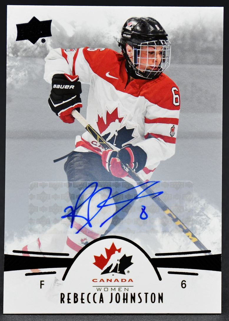 2016-17 UD Team Canada Women Base Auto Rebecca Johnston 18 Auto