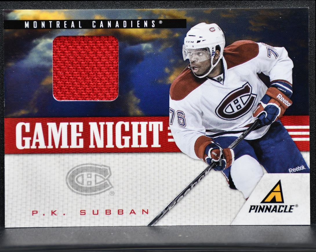 2011-12 Panini Pinnacle Game Night Materials P.K. Subban 32 Jersey 7307
