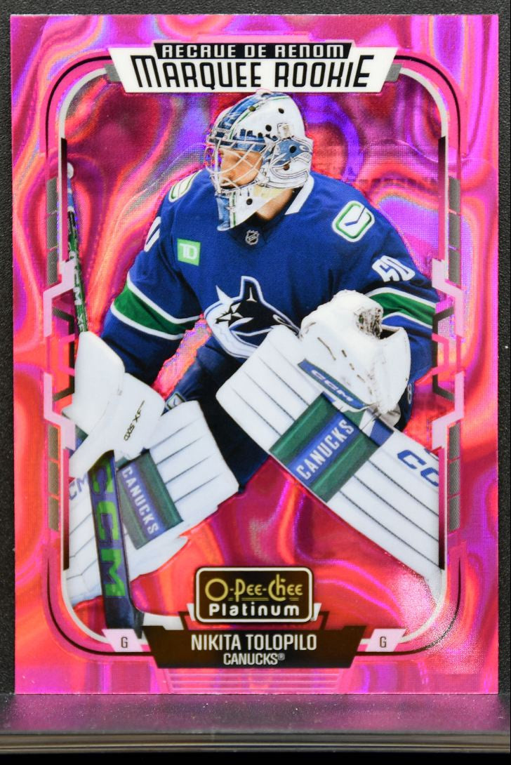 2025-26 O Pee Chee Platinum Marquee Rookie Pink Magma Nikita Tolopilo RC 8297