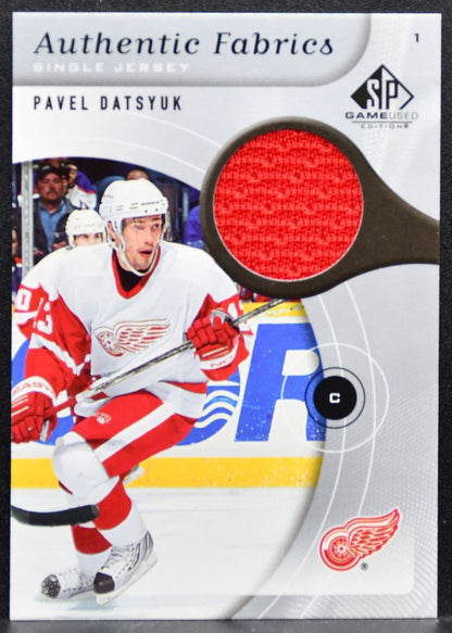2005-06 SP Game Used Authentic Fabrics Pavel Datsyuk AF-PD Red Wings Jersey 5801