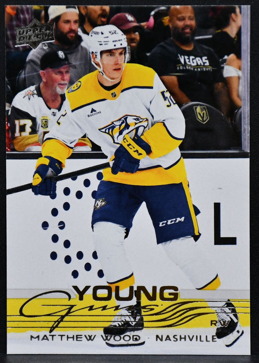 2025-26 Upper Deck Series 1 Young Guns Matthew Wood 228 Nashville Predators RC 1731
