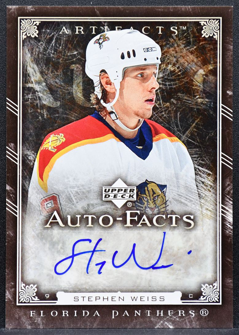 2006-07 Upper Deck Artifacts Auto-Facts Stephen Weiss AF-SW Panthers Auto 5845