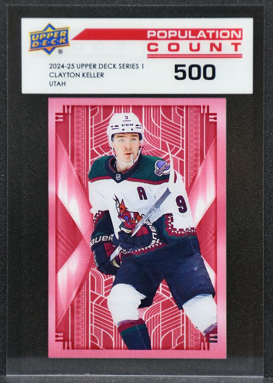2024-25 UD Series 1 Population Count 500 Clayton Keller PC-18 Utah Hockey Club 1724