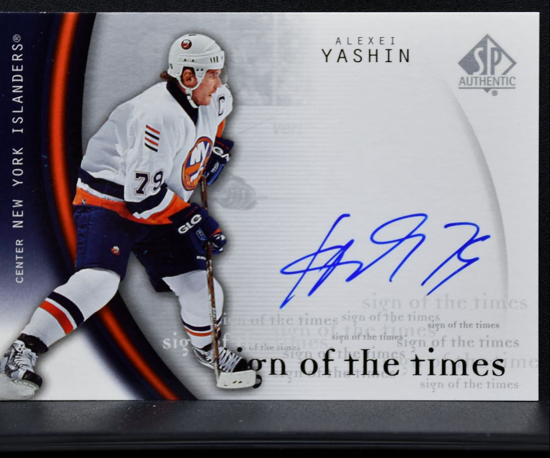 2005-06 SP Authentic Sign of the Times Alexei Yashin AY Islanders Auto 4719