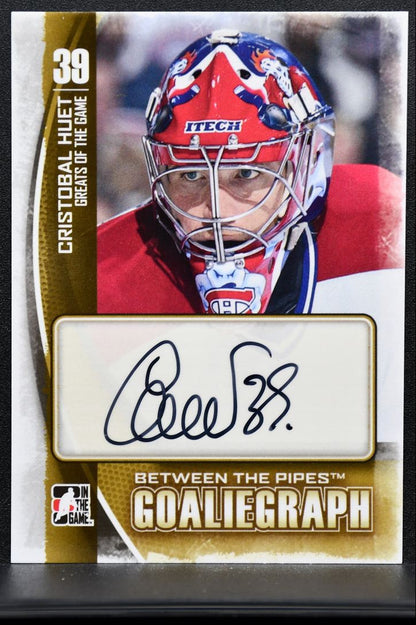 2013-14 In The Game Between the Pipes Goaliegraphs Huet Auto 3187