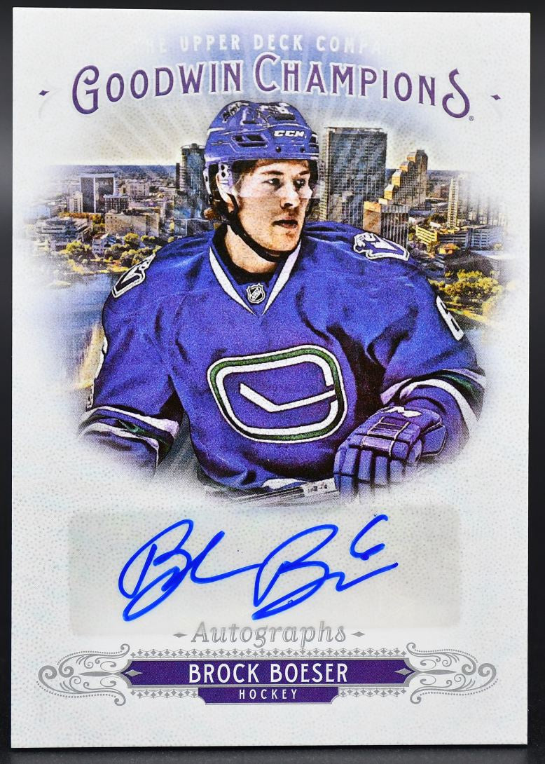 2018-19 Goodwin Champions Preview Autographs Brock Boeser CDD-BB Auto