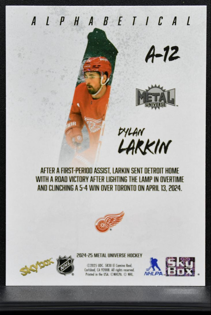 2024-25 SkyBox Metal Universe Alphabetical Dylan Larkin Detroit Red Wings 9546