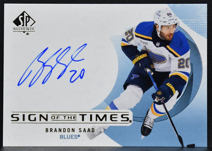 2024-25 SP Authentic Sign of the Times Brandon Saad SOTT-BS St. Louis Blues Auto 4640