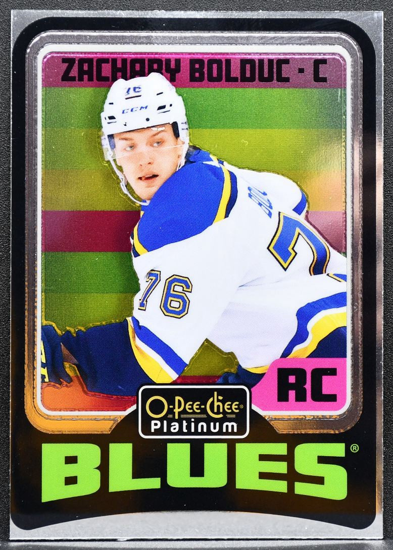 2024-25 O-Pee-Chee Platinum Rookie Retro Zachary Bolduc R74 Blues RC 9584